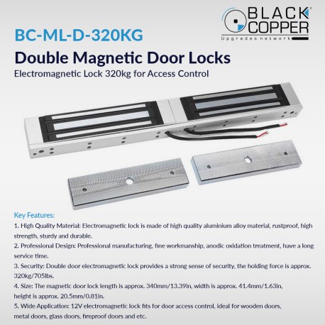 Magnetic Lock - 320 KG - 2 Doors - Dual